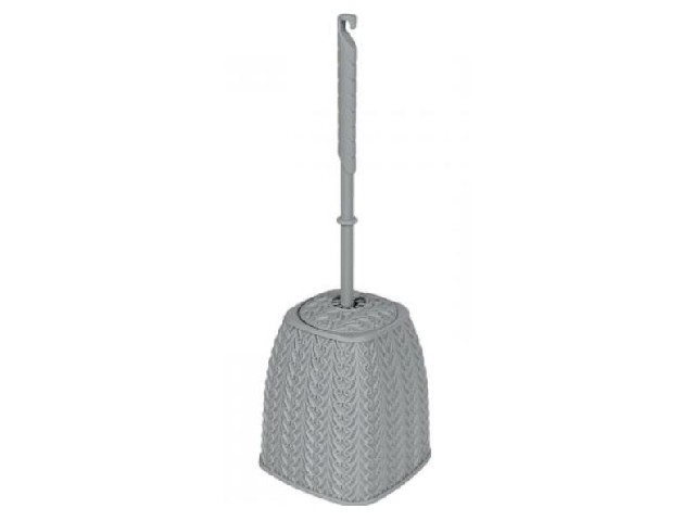 Набор для туалета Plast Team Melange 140*140*420 мм (подставка + ерш) серый шторм PT408511025